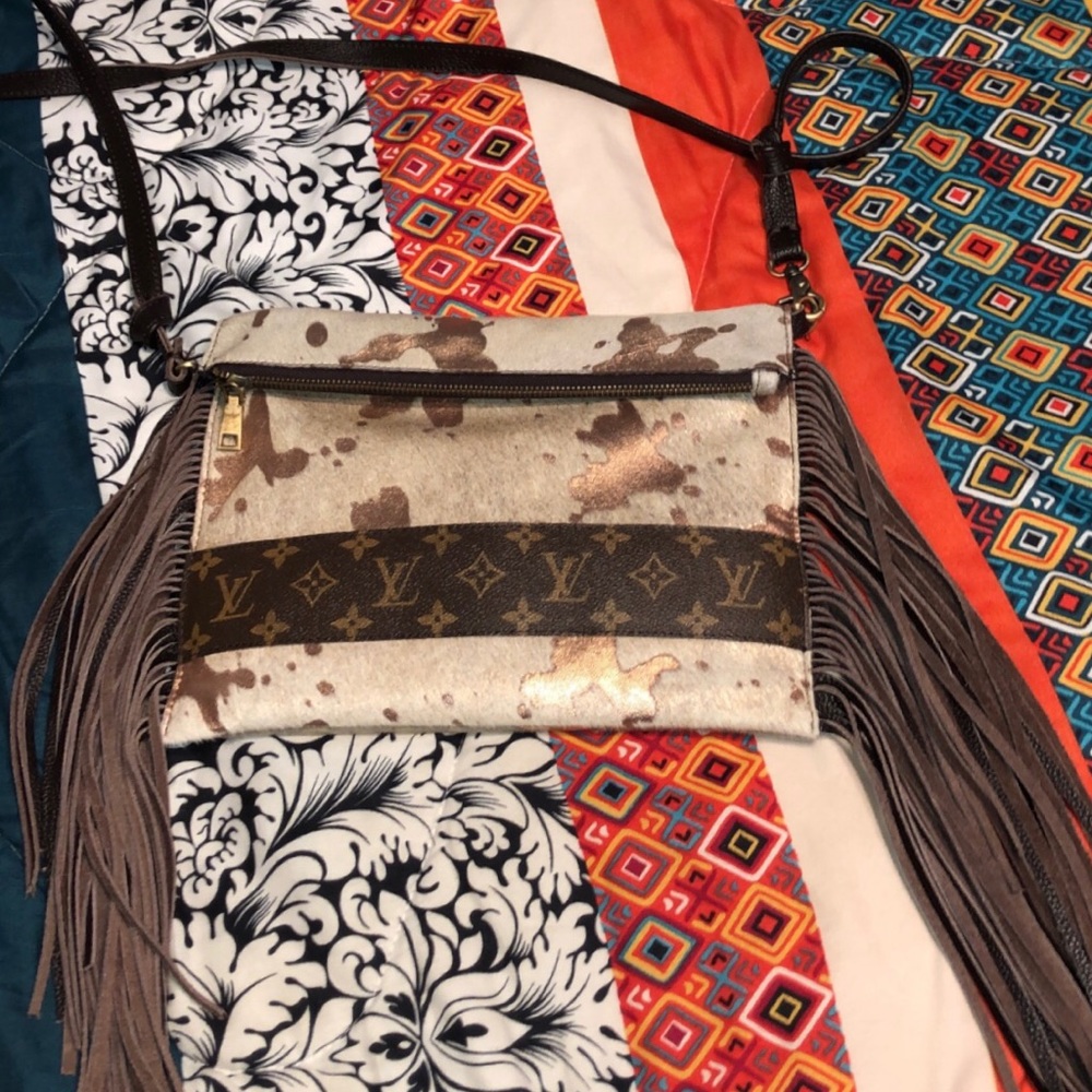 Cowhide crossbody purse